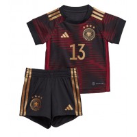 Deutschland Thomas Muller #13 Fußballbekleidung Auswärtstrikot Kinder WM 2022 Kurzarm (+ kurze hosen)